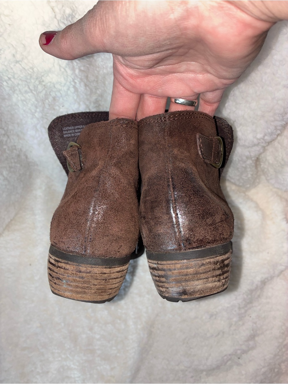 Born Women's Dark Brown Leather Ankle Booties - Picture 3 of 7
